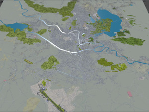 Srinagar city Jammu and Kashmir India 30km 3D-Modell