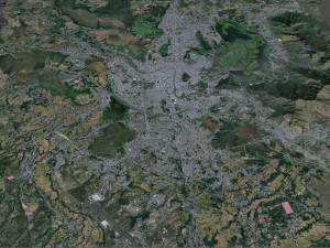Srinagar city Jammu and Kashmir India 30km 3D-Modell