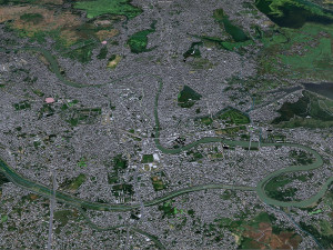 Srinagar city Jammu and Kashmir India 30km 3D-Modell