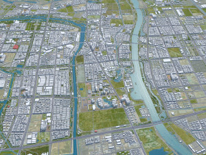 Suqian city Jiangsu China 100km Modelo 3D