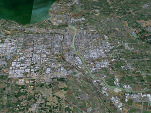 Suqian city Jiangsu China 100km 3D Model