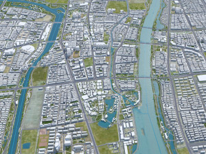 Suqian city Jiangsu China 100km Modelo 3D