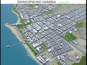 Swakopmund city Namibia 10km 3D Model