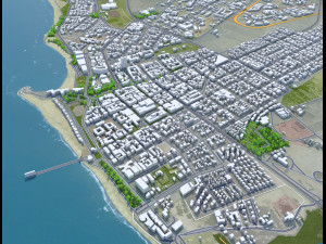 Swakopmund city Namibia 10km 3Dモデル