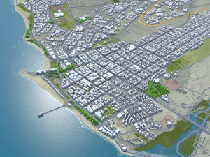 Swakopmund city Namibia 10km 3Dモデル