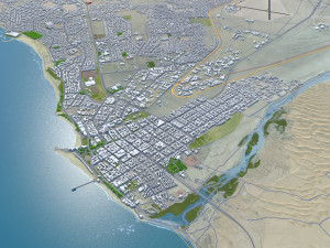 Swakopmund city Namibia 10km 3Dモデル