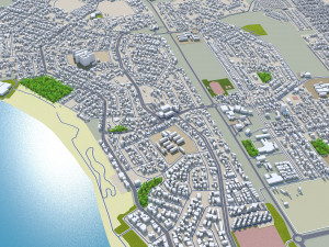Swakopmund city Namibia 10km 3Dモデル