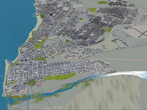 Swakopmund city Namibia 10km 3Dモデル