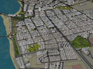 Swakopmund city Namibia 10km 3Dモデル