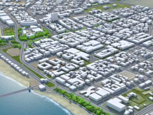 Swakopmund city Namibia 10km 3Dモデル