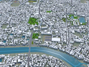 Sylhet city Bangladesh 25km 3D Model