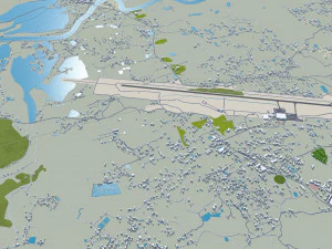 Sylhet city Bangladesh 25km 3D Model