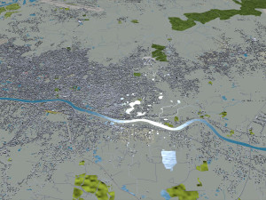 Sylhet city Bangladesh 25km Modèle 3D
