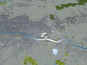 Sylhet city Bangladesh 25km 3D Model