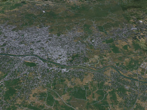 Sylhet city Bangladesh 25km Modèle 3D