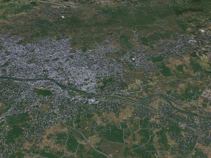 Sylhet city Bangladesh 25km 3D Model