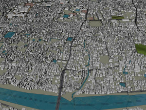 Sylhet city Bangladesh 25km Modèle 3D