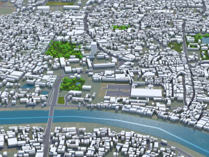 Sylhet city Bangladesh 25km Modèle 3D