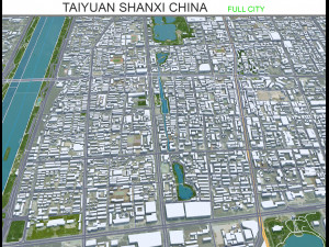 Taiyuan city Shanxi China 70km 3D Model