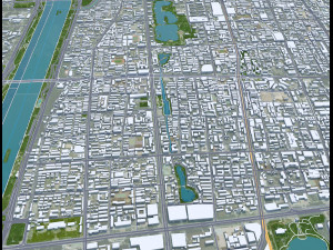 Taiyuan city Shanxi China 70km 3D 模型