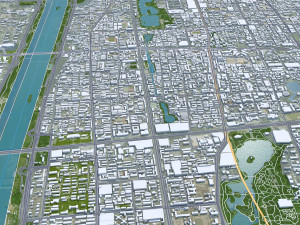 Taiyuan city Shanxi China 70km 3D 模型