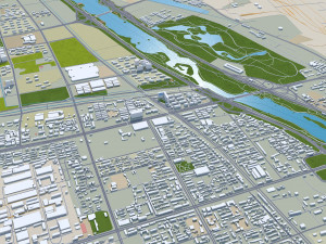 Taiyuan city Shanxi China 70km 3D 模型