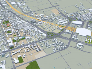 Taiyuan city Shanxi China 70km 3D 模型