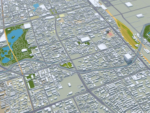 Taiyuan city Shanxi China 70km 3D 模型