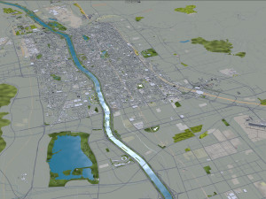 Taiyuan city Shanxi China 70km 3D 模型