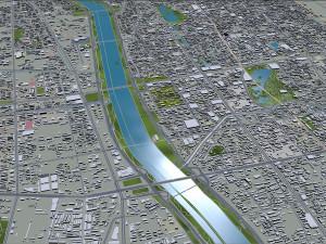 Taiyuan city Shanxi China 70km 3D 模型