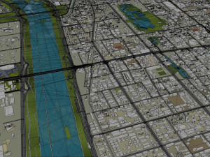 Taiyuan city Shanxi China 70km 3D 模型
