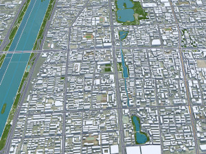 Taiyuan city Shanxi China 70km 3D 模型