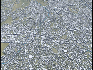Taiz city Yemen 25km 3Dモデル