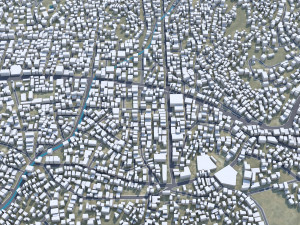Taiz city Yemen 25km 3Dモデル