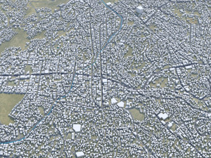 Taiz city Yemen 25km 3Dモデル