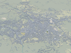 Taiz city Yemen 25km 3Dモデル