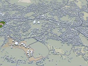 Taiz city Yemen 25km 3Dモデル