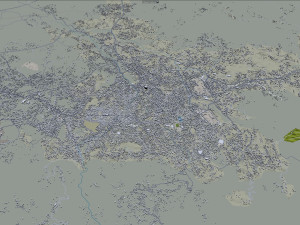 Taiz city Yemen 25km 3Dモデル