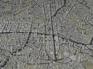 Taiz city Yemen 25km 3Dモデル