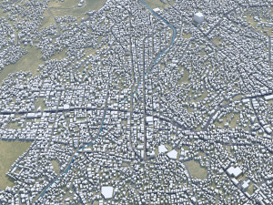 Taiz city Yemen 25km 3Dモデル