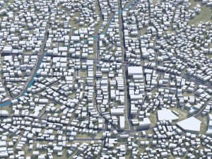 Taiz city Yemen 25km 3Dモデル