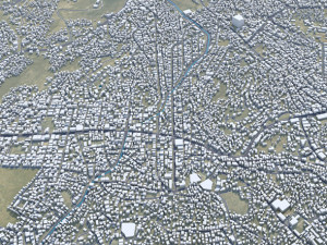 Taiz city Yemen 25km 3Dモデル