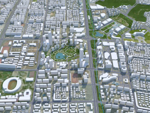 Taizhou city Zhejiang China 120km 3D Model