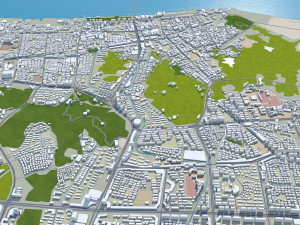 Taizhou city Zhejiang China 120km 3D Model