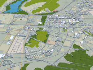Taizhou city Zhejiang China 120km 3D Model