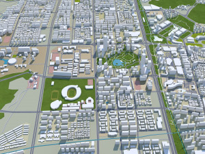 Taizhou city Zhejiang China 120km 3D Model