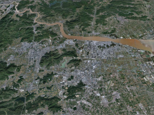 Taizhou city Zhejiang China 120km 3D Model