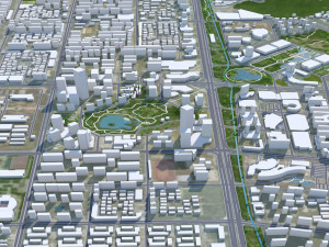 Taizhou city Zhejiang China 120km 3D Model