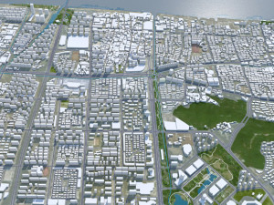Taizhou city Zhejiang China 120km 3D Model