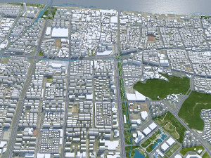 Taizhou city Zhejiang China 120km 3D Model